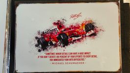 Blechschild Michael Schumacher F1 Formel 1 Ferrari
