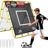 Rebounder Netz Fußball 120x120cm Verstellbar mit Tor Garten