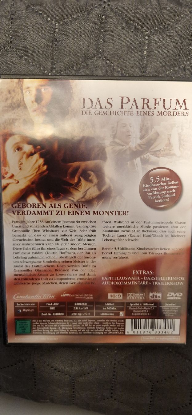 Tutti i DVDs: DVD Das Parfum, die Geschichte eines Mörders – Usato da Ibach venduto da Soraja07 1