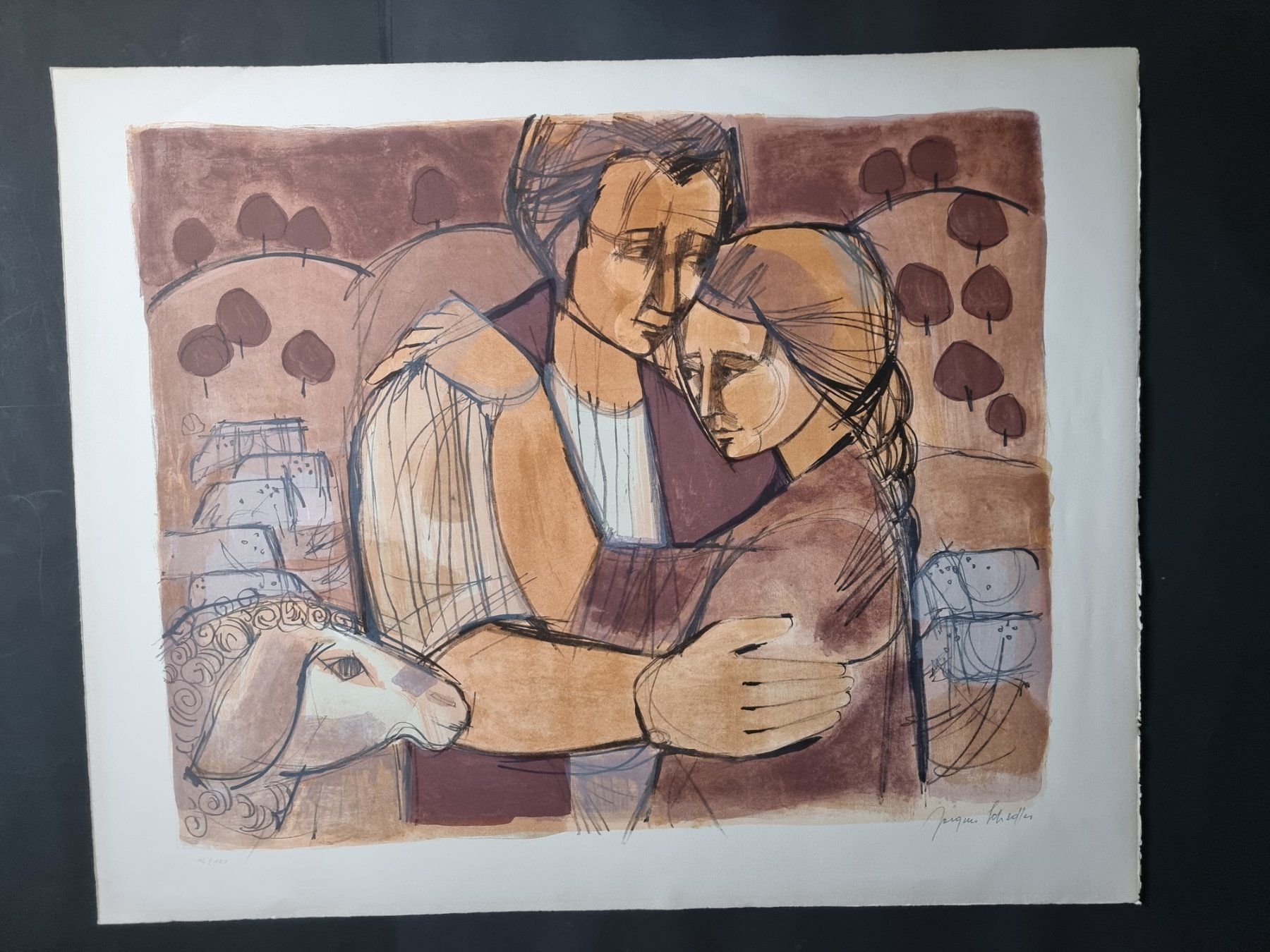 Grafica & Litografie: JACQUES SCHEDLER GROSSE LITHOGRAPHIE SIGNIERT NUMMERIERT – Usato da Gersau venduto da grafik-kunst