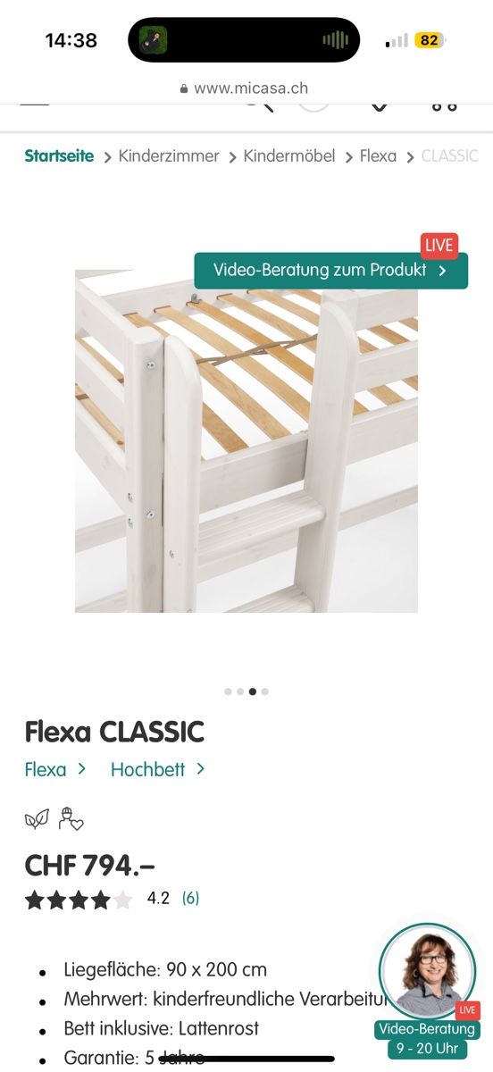 Flexa Betten: Flexa Classic High Sleeper Bed – Gebraucht aus Basel von isa_d6my 1