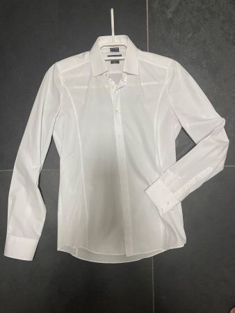 Herren Business Hemd, body fit, weiss Gr 36, wie neu