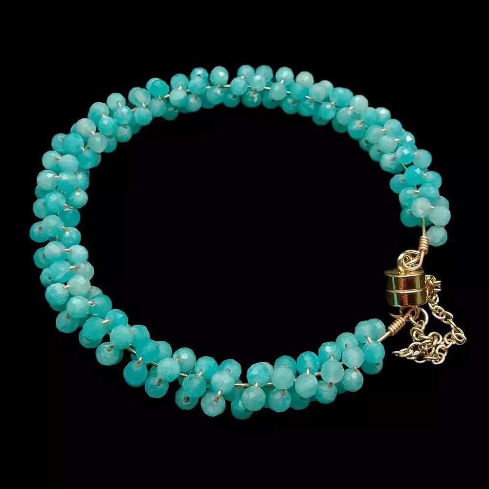 Armbänder & -reifen: Wunderschön Amazonit Armband Perle 19 cm Bracelet Amazonite – Neu (gemäss Beschreibung) aus Prilly von ilyria73 1