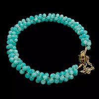 Wunderschön Amazonit Armband Perle 19 cm Bracelet Amazonite