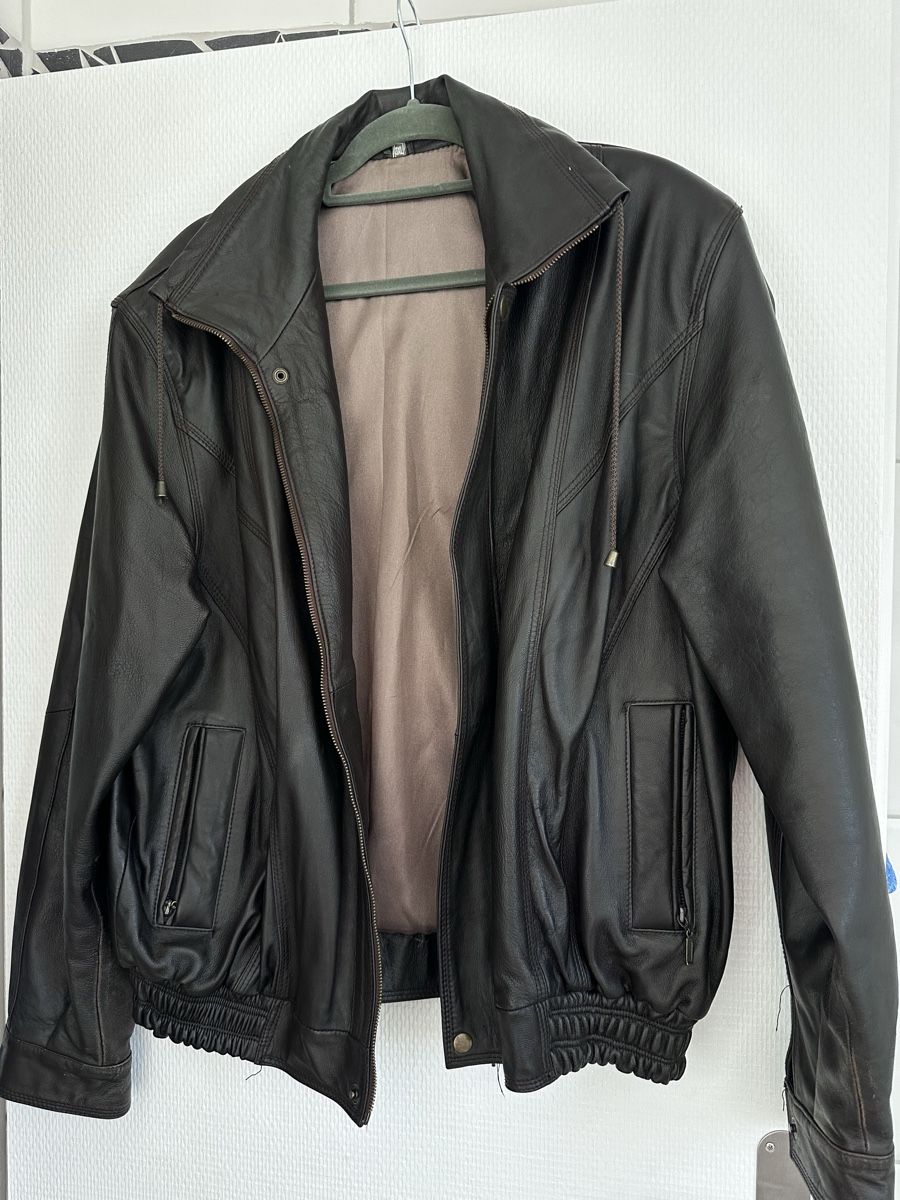 Giacche: Oversized Lederjacke schwarz – Usato da Lenzburg venduto da selabella