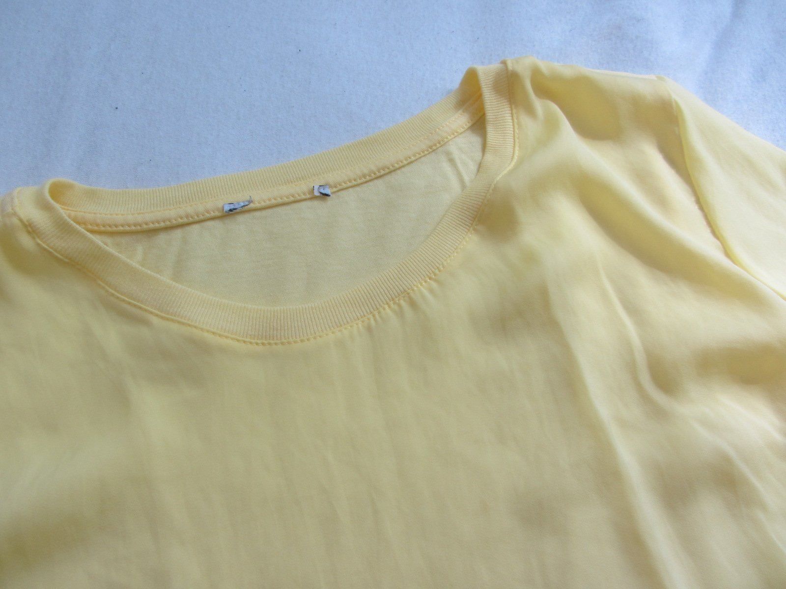 T-shirt: Longshirt gelb fliessend - 38 – Usato da Zürich venduto da Diazaio 3