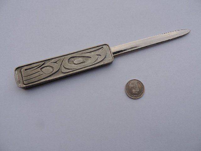 Altro materiale per ufficio: Brieföffner Alaska Indianer Motif – Usato da Bern venduto da Izzyg
