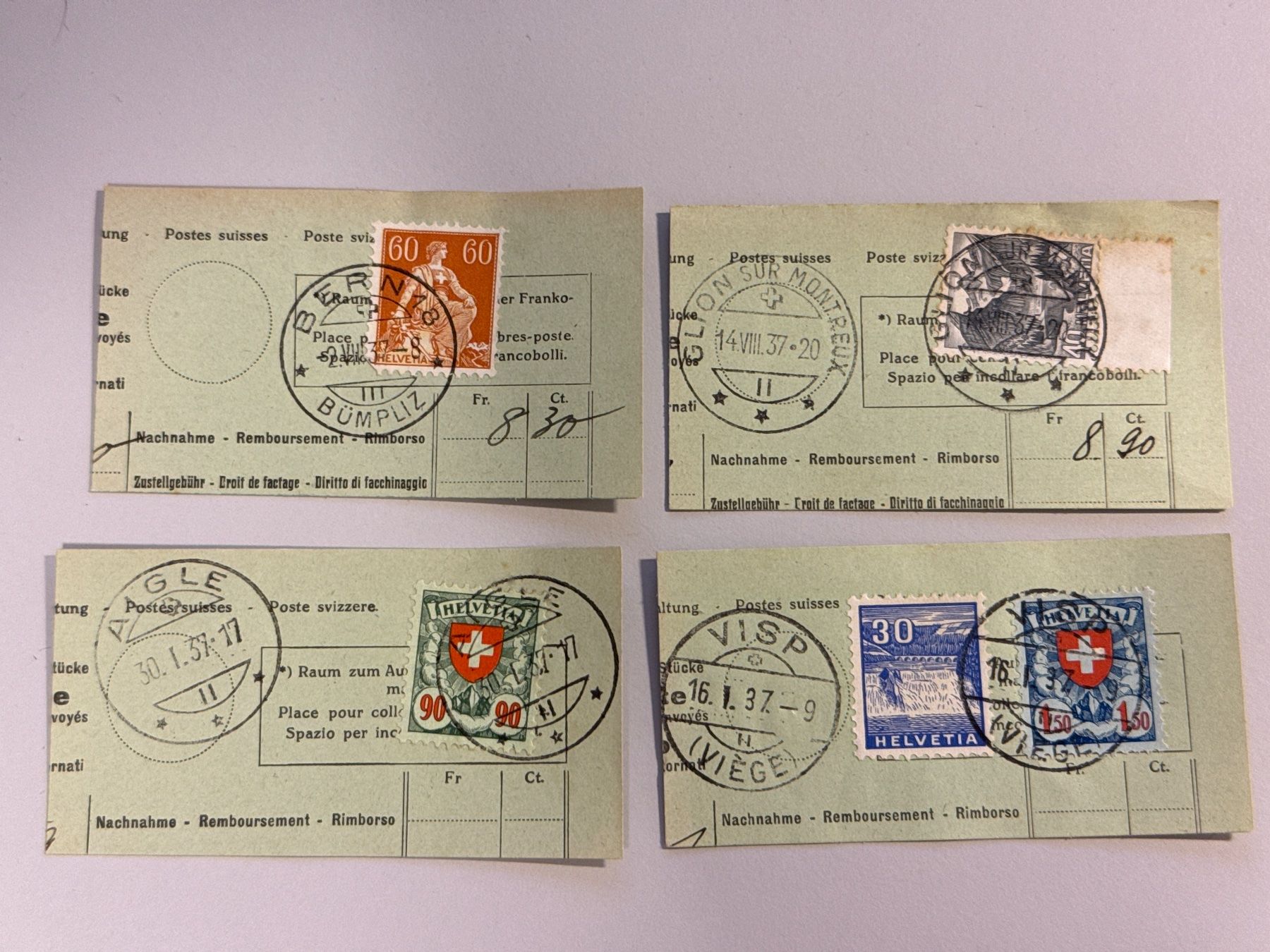 Tutti i francobolli: 1937 Altschweiz, gestempelt – Usato da Küssnacht am Rigi venduto da SUOMIMASTER