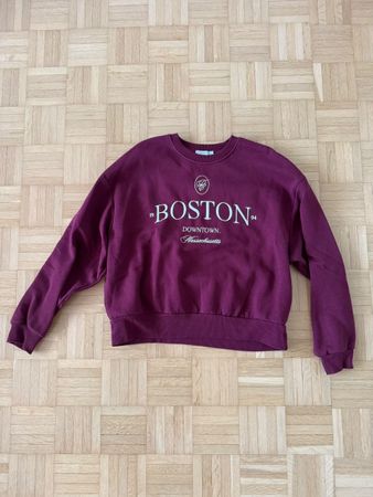 Pullover Boston Downtown Massachusetts dunkelrot Grösse S