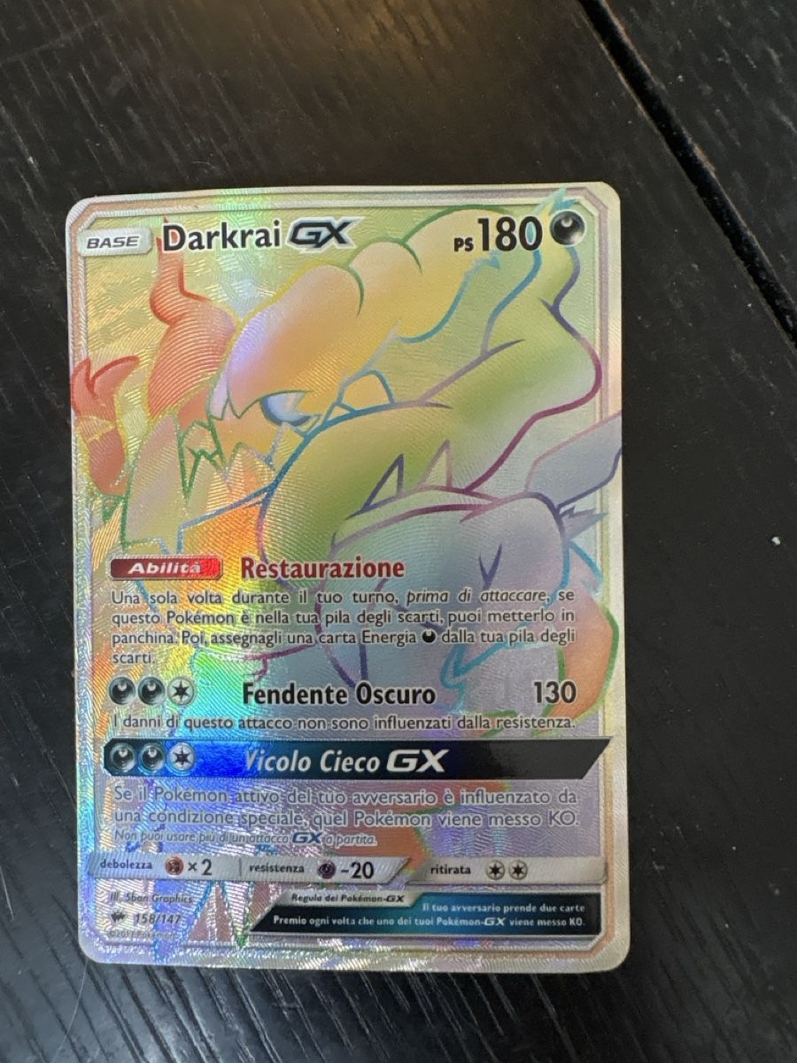 Pokémon Sammelbilder & Trading cards: Burning Shadow  Darkrai GX Rainbow Rare 156/147 – Gebraucht aus Davesco-Soragno von luiginix3939