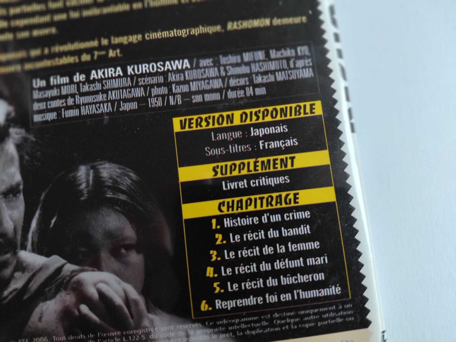Tutti i DVDs: RASHOMON – Usato da Denges venduto da Hellboy10 2