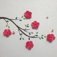 5 Stück Blumen gehäkelt 033