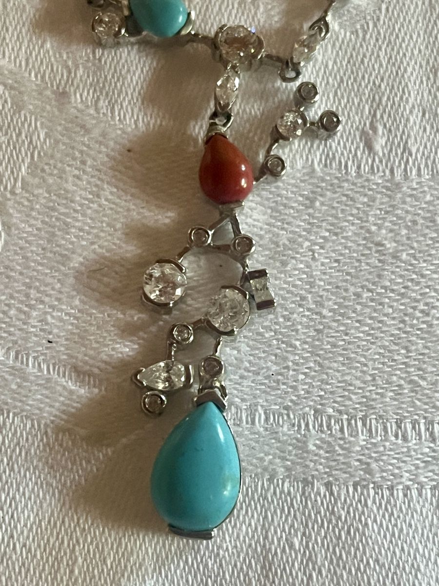 Catenine: Kette mit Korallen, Tuerkis – Nuovo e nell'imballaggio originale da Bigenthal venduto da Sammler60