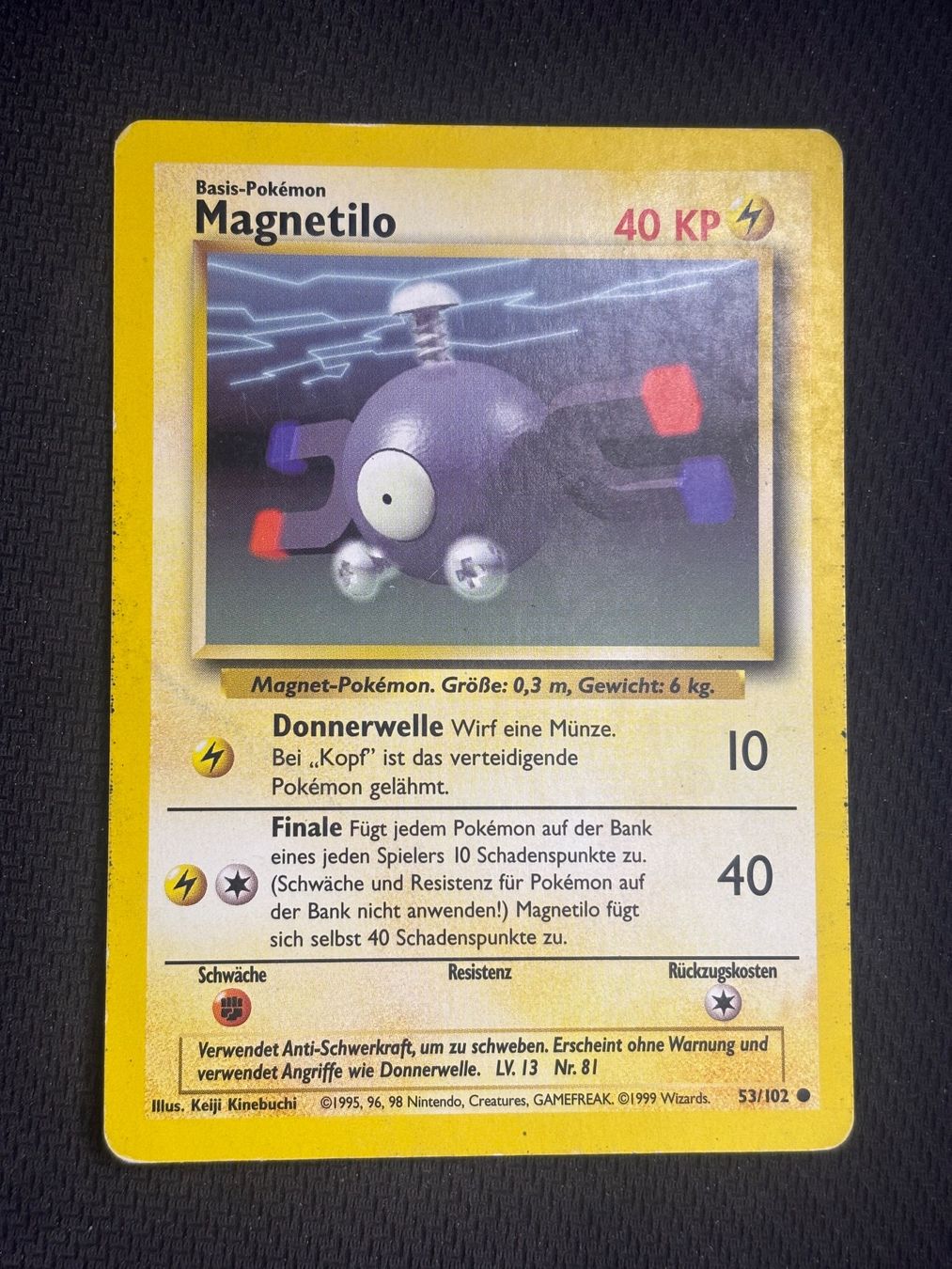 Pokémon Carte collezionabili: Pokemon Magnetilo 53/102 WOTC Base Set DE – Usato da St. Gallen venduto da KantoKarten