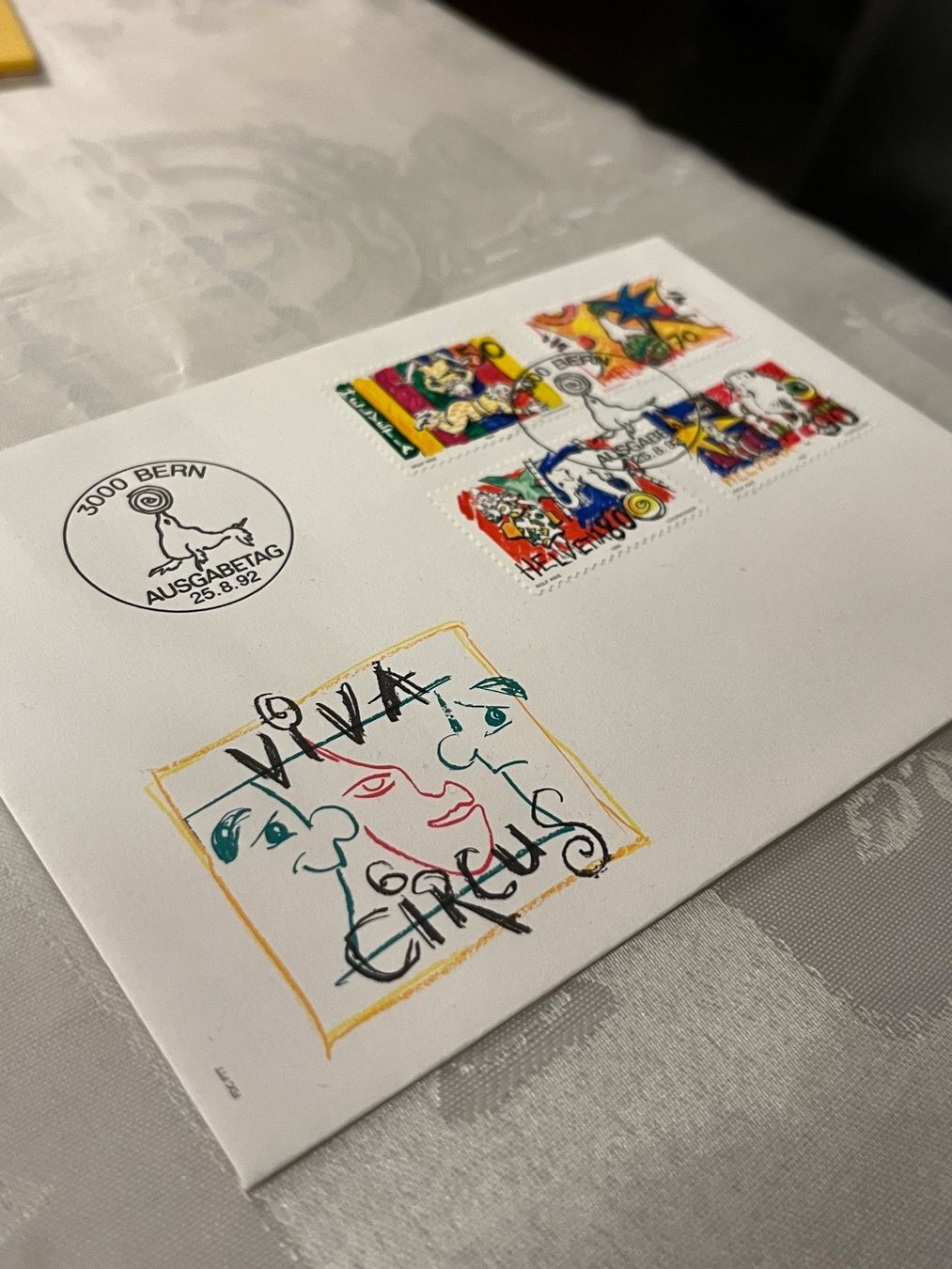 Tutti i francobolli: Ersttagsbrief FDC Zirkus 1992 Circus Viva – Nuovo e nell'imballaggio originale da Zürich venduto da engebrunau 1