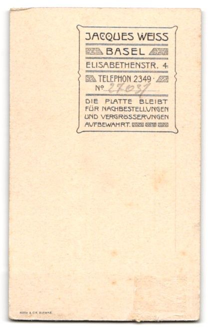Photos & affiches: Fotografie Jacques Weiss, Basel, Elisabe – D'occasion à Berlin par bartko-reher 1