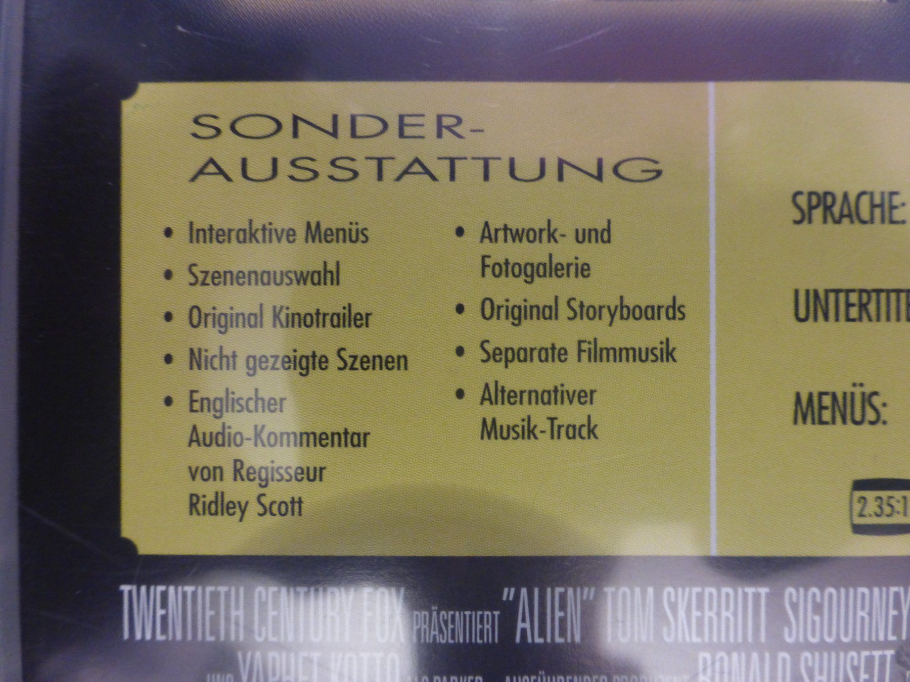 Tutti i DVDs: Alien 1 - 3 Sci Fi Horror DVD – Usato da Zumikon venduto da psisound 3