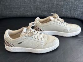 Puma Court Classic Sneaker, Beige/Leopard, Grösse 39