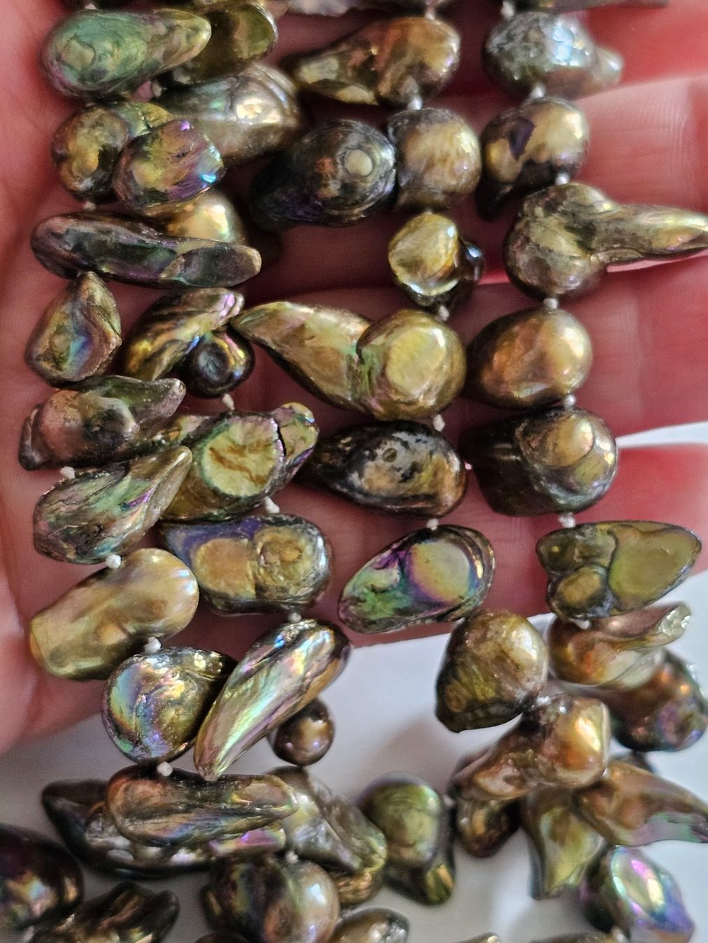 Catenine: Zucht endlose perlenkette Perlen Kette goldig – Nuovo (secondo la descrizione) da Riedt b. Erlen venduto da Gottestraene 4