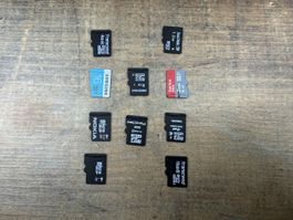 Micro SD Karten Set Konvolut verschiedene Marken und Grössen