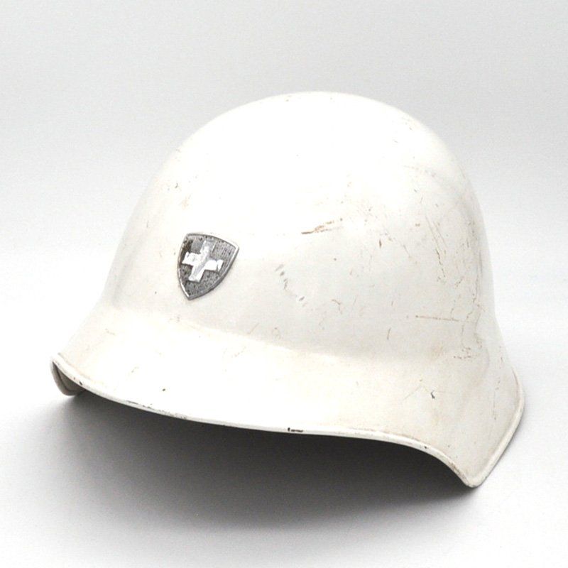 Schweizer Armee Uniformi & Effetti personali: Stahlhelm Modell 1918 Werkschutz – Usato da Uerkheim venduto da fabulafero