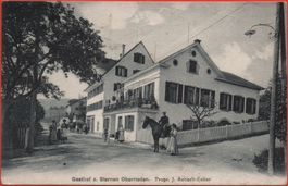 OBERRIEDEN Gasthof z. Sternen - Reiter mit Pferd - Radfahrer