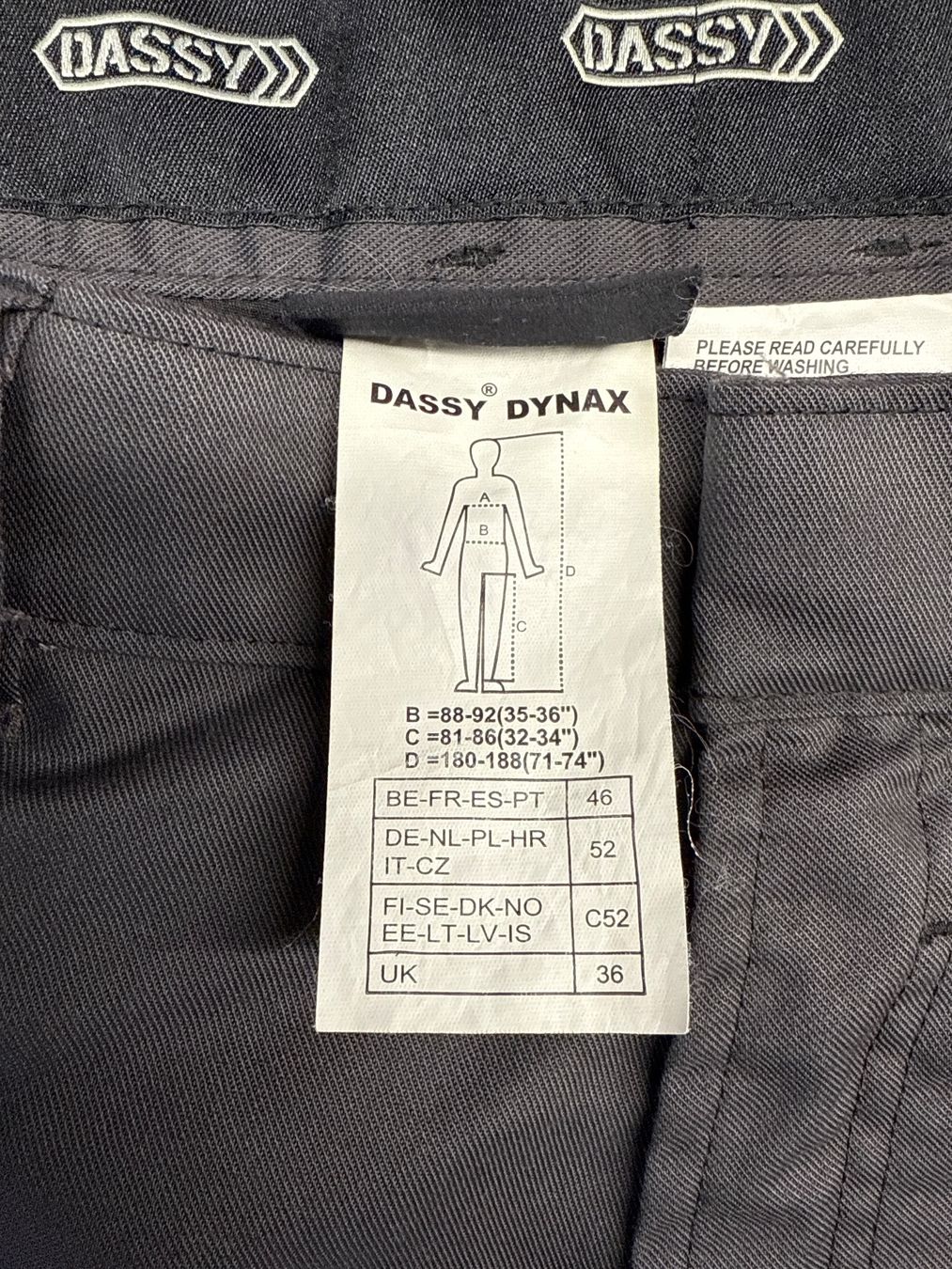 Pantaloni: Dassy Dynax Arbeitshose, Grau/Schwarz, Gr. 46 – Nuovo (secondo la descrizione) da Auenstein venduto da moin. 2