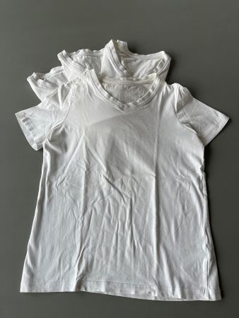 4x Tchibo T-Shirt weiss 146/152 für Jungs