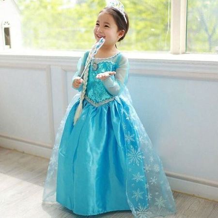 ELSA ANNA KLEID - EISKÖNIGIN - 110 BIS 150cm - DISNEY FROZEN