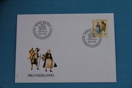 PTT, FDC, Pro Patria, Bundesfeiermarken, 22.5.1990