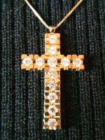 Neue Goldkette mit Kreuzanhänger Brillanten
