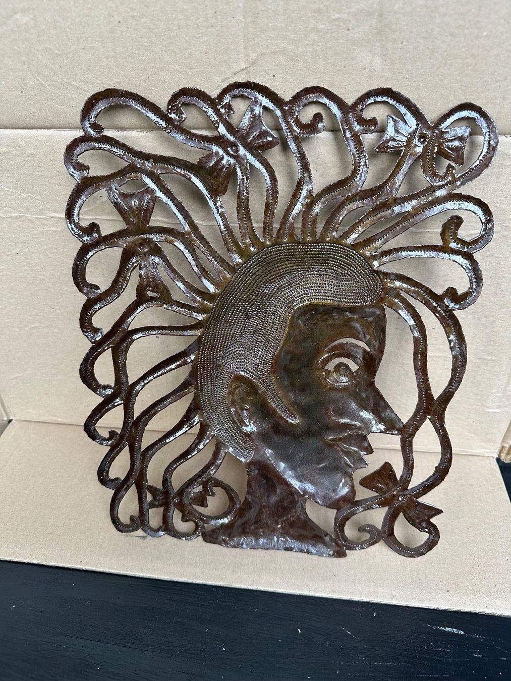 Tutte le decorazioni: Déco  unique en fer forgé -signe Soulouque Pelaudy – Usato da Lausanne venduto da artnouveau04 5