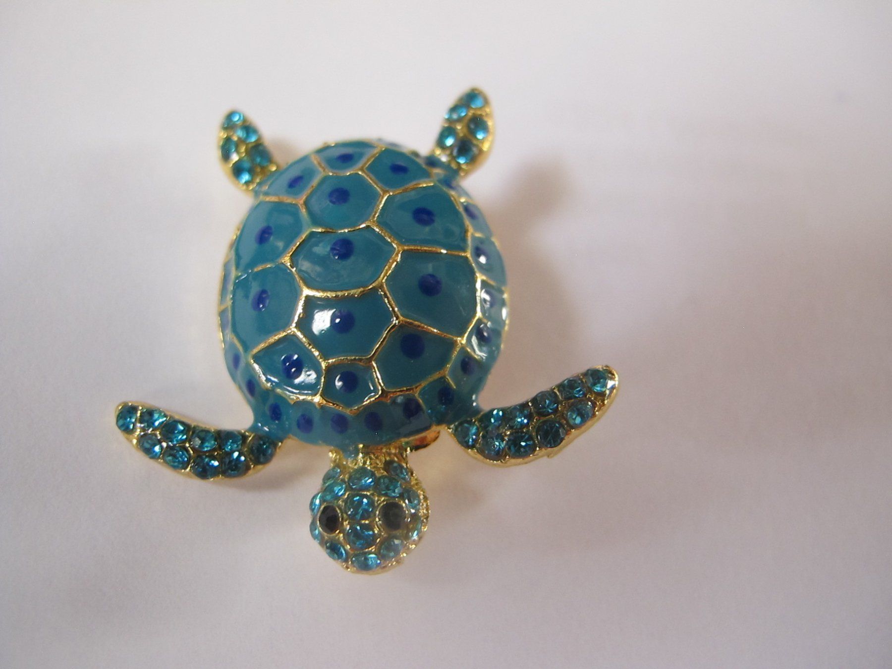 Spille & Fermagli: Blaue Schildkröten Brosche mit Strass, neuwertig! – Nuovo (secondo la descrizione) da Löhningen venduto da Chimae67 3