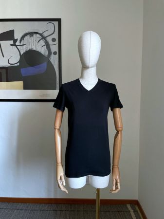 H&M T-shirt fine cotone stretch, S