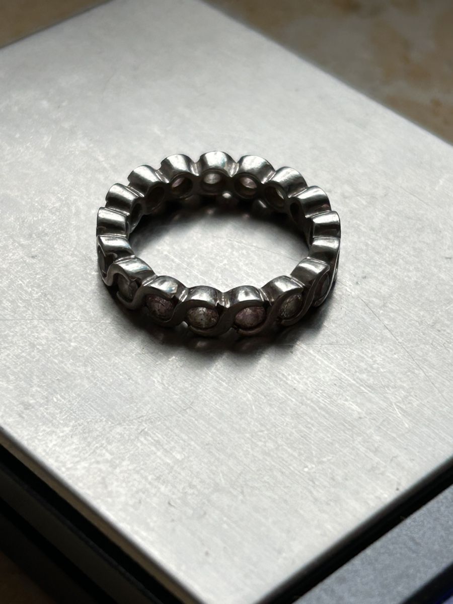 Anelli: Silberring 925 mit rosa Steinen, Gr 57 – Usato da Laufen venduto da belleskulptur 1