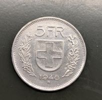 5 Fr. Münze CH 1948 Silber