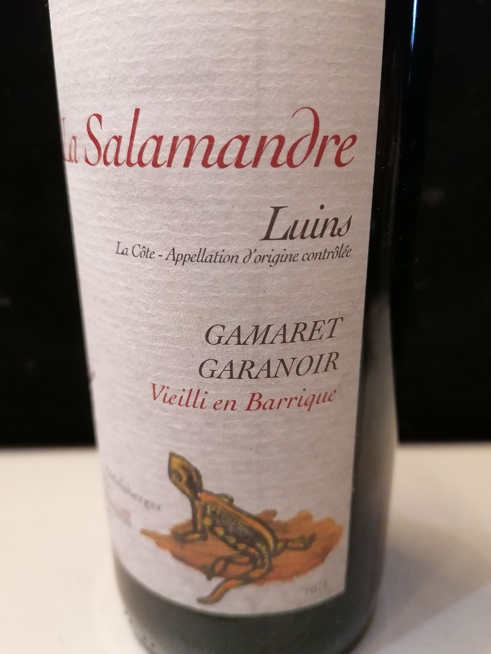 Wein: Vin Rouge La Salamandre Luins 2011 AOC – Neu (gemäss Beschreibung) aus Genève von Leboucheoreilles 2