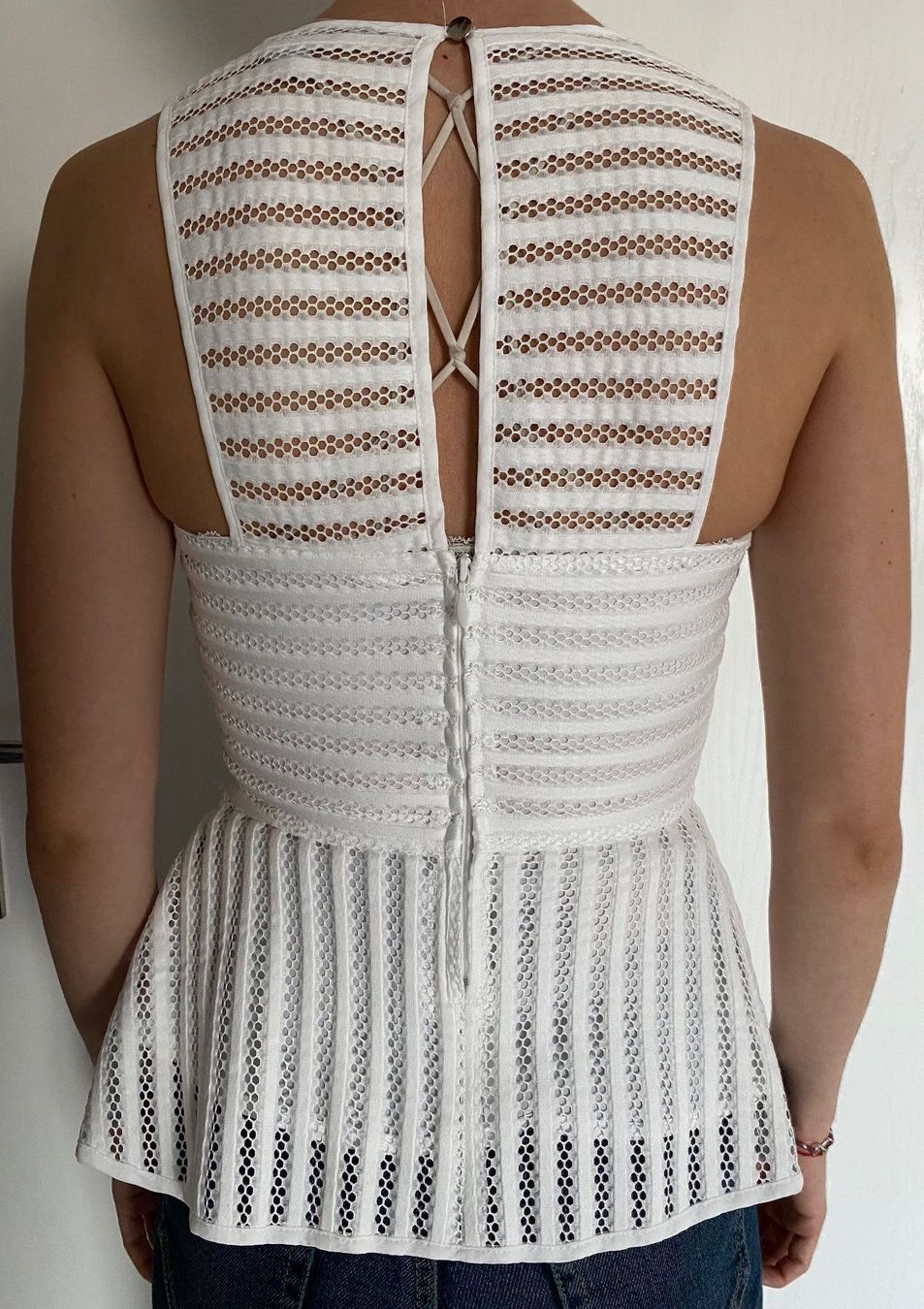 H&M Top: Top weiss 34 – Nuovo (secondo la descrizione) da Altendorf venduto da Ga04 1
