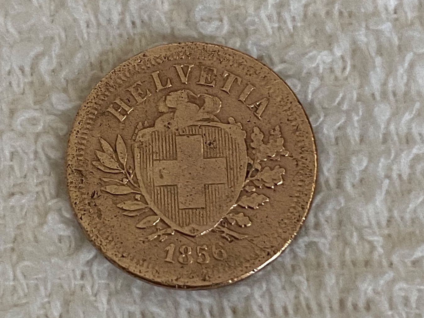 Alle Münzen: 1 centime/rappen 1856 – Gebraucht aus Nyon von Ilmi09