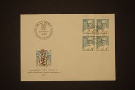 1967 MiNr. 853 Schweiz 4er Block FDC