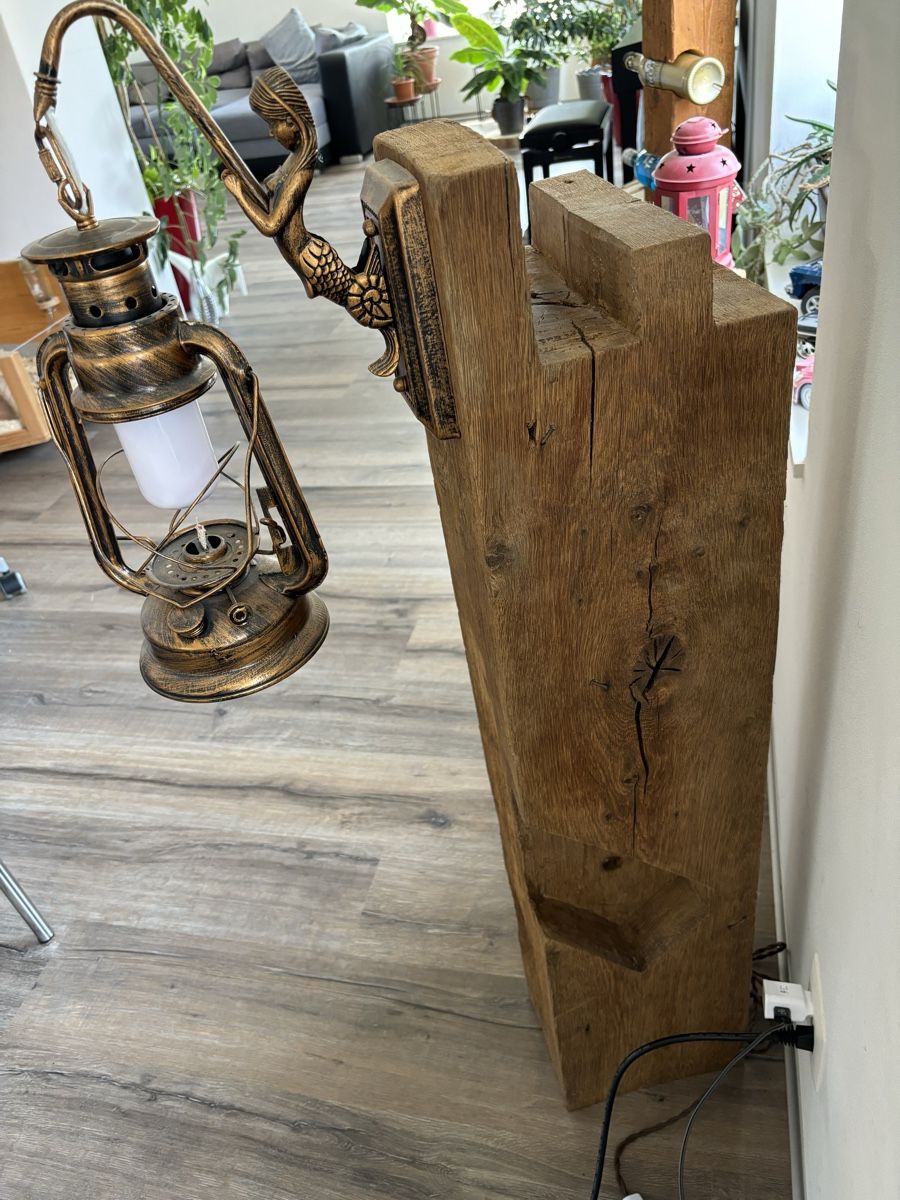 Eichholtz Lampade: Rustikale Lampe aus Altholz - Einzigartiges Designobjekt – Usato da Salvenach venduto da Bali06 3
