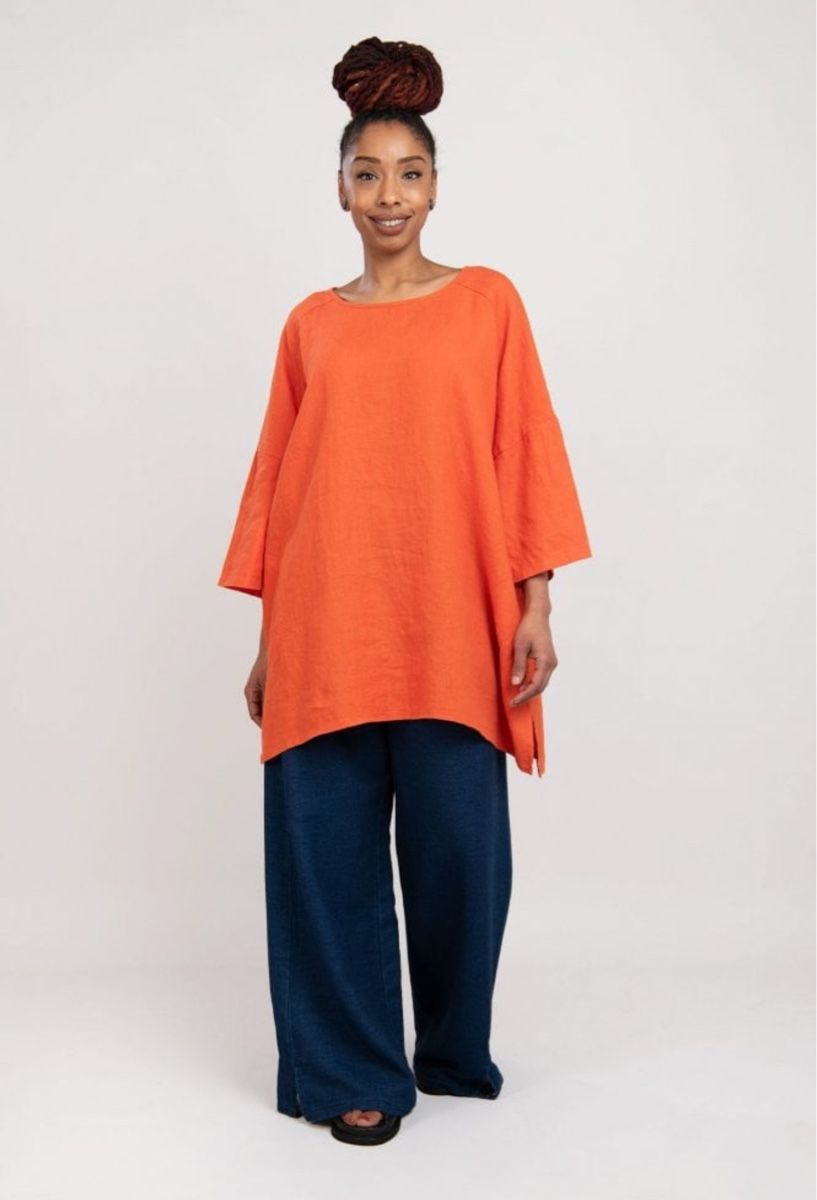 Luukaa Tuniken: LUUKAA Rust Orange Tunique 100% Lin Taille 40/42, SS2026 – Neu und originalverpackt aus Morges von sandy069 5