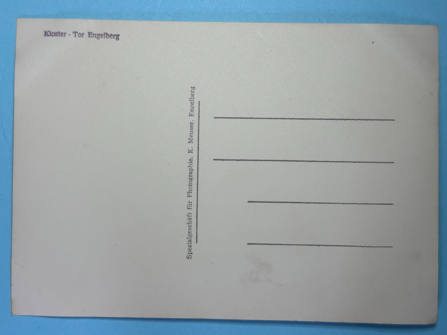 Cartes postales: Kloster-Tor - Engelberg – D'occasion à Steg VS par _vinci_ 1