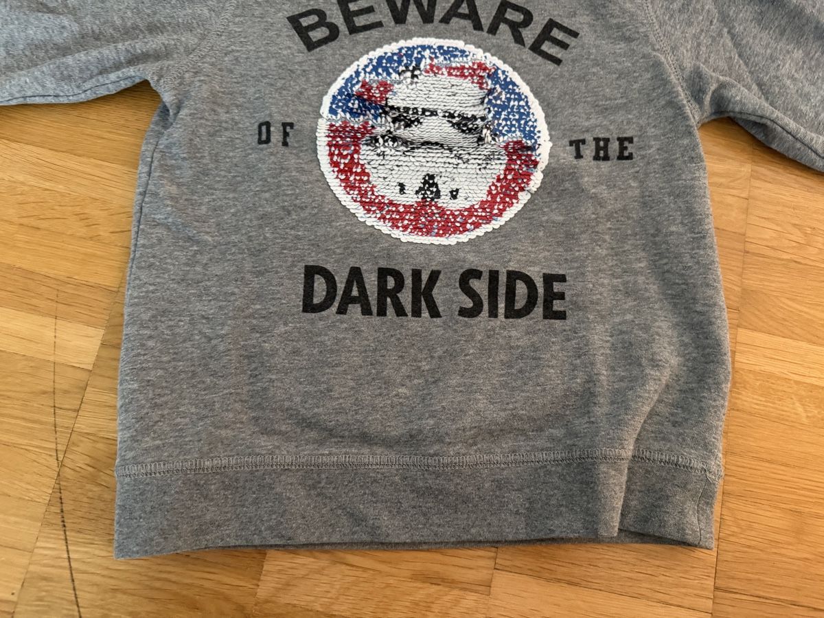 H&M Maglioni & Felpe: H&M Star Wars Pullover, Gr. 110/116, Grau, Wendepailletten – Usato da Jona venduto da Good_luck_ 3