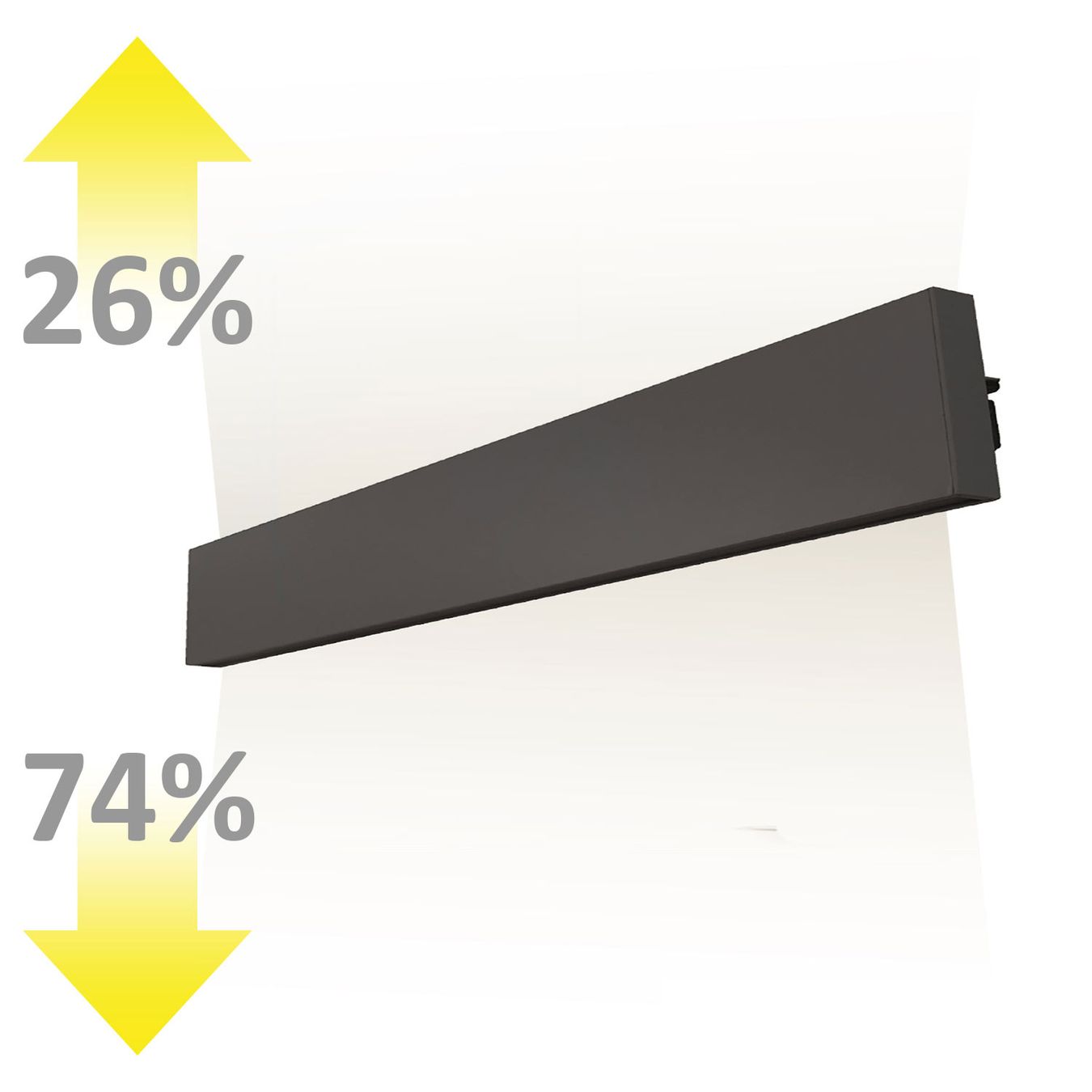 Lampen: LED Wandleuchte, Schwarz, 91 cm Länge – Neu (gemäss Beschreibung) aus Kreuzlingen von Smart-Light 2