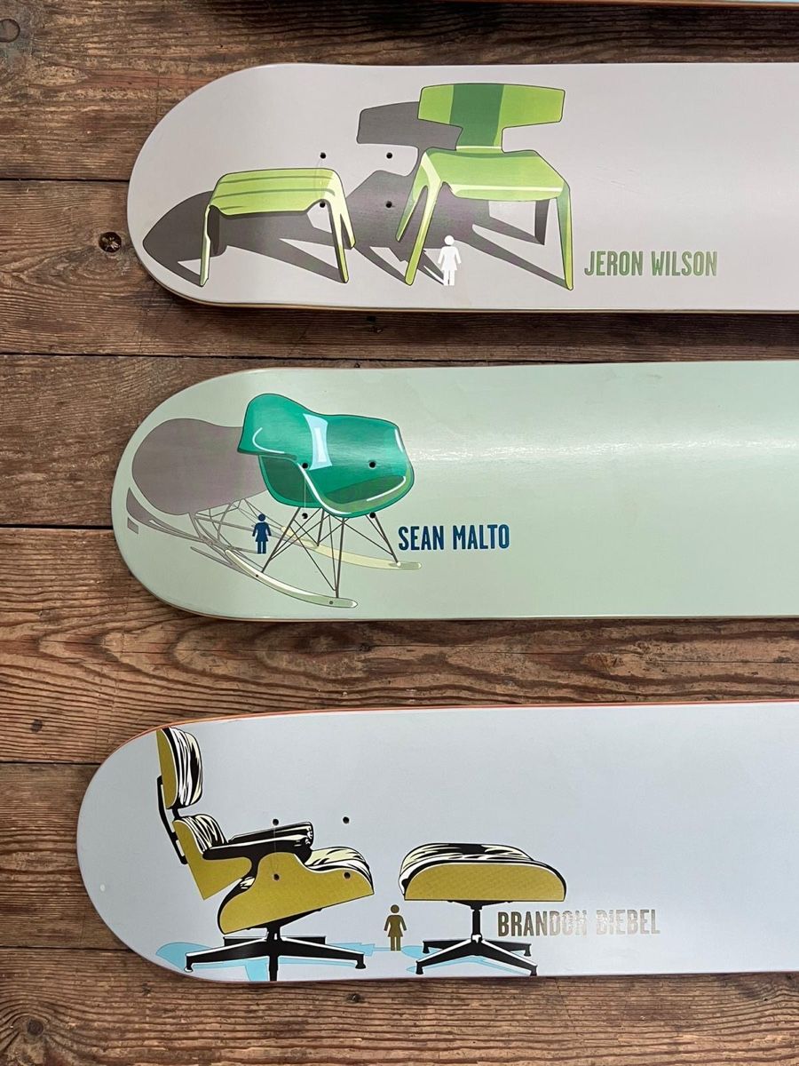Skateboards: Girl Skateboards Deck Serie Eames Chairs Design – Nuovo (secondo la descrizione) da Kreuzlingen venduto da jud_yt59 1