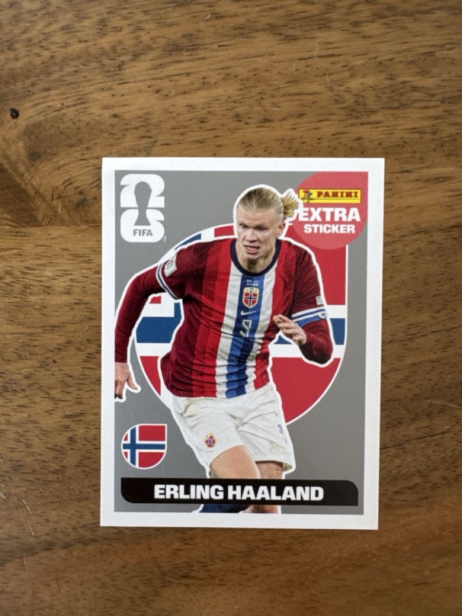 Panini Carte collezionabili: WM 2026 Panini - Extra Sticker - Erling Haaland - Silver – Usato da Pfaffhausen venduto da topitopi