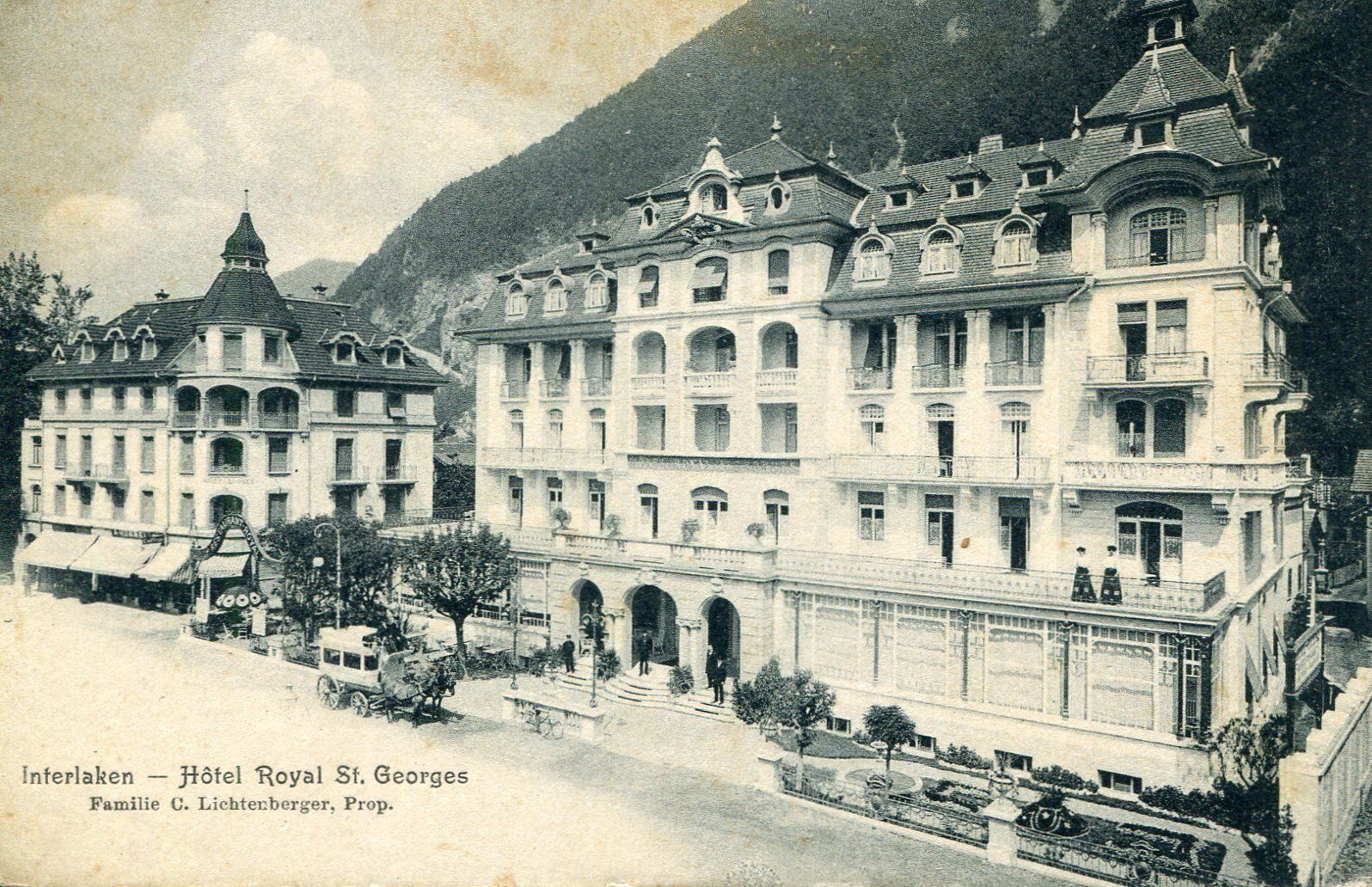 Cartoline postali: Interlaken - Hôtel Royal St. Georges – Usato da Les Avants venduto da Jaman7