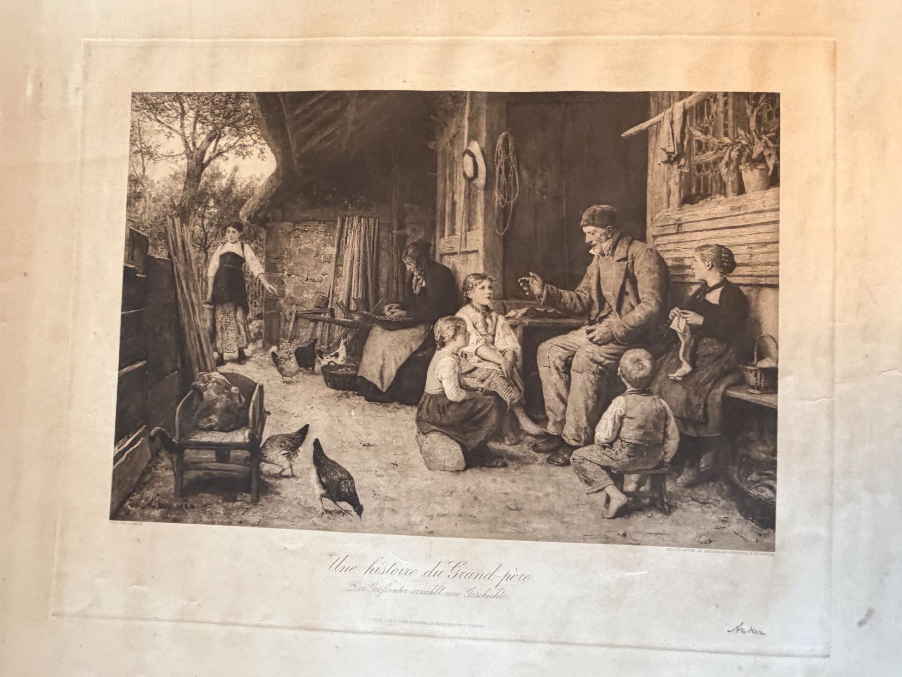 Gemälde: Albert Anker Signiert atemberaubendes Kunstwerk – Gebraucht aus Basel von PAUL_ART 7