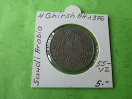 Saudi Arabien AH 1376, 4 Ghirsch